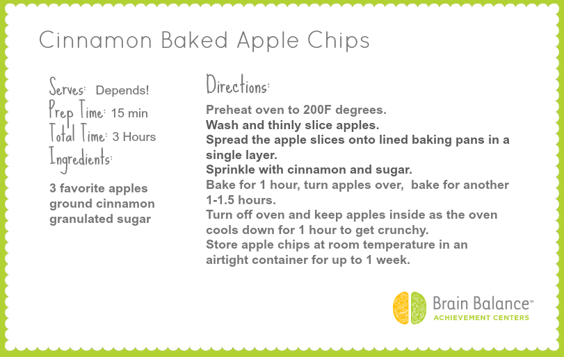 Apple Chips | Brain Balance Healthy Recipe 