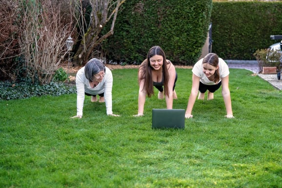 teen-exercise-family-at-home