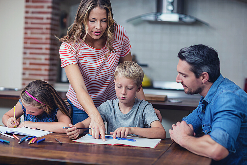 family homework time